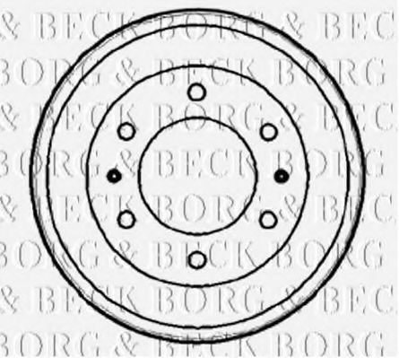 BORG & BECK BBR7163 Тормозной барабан BORG & BECK для FORD