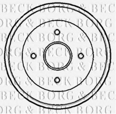 BORG & BECK BBR7168 Тормозной барабан BORG & BECK для RENAULT