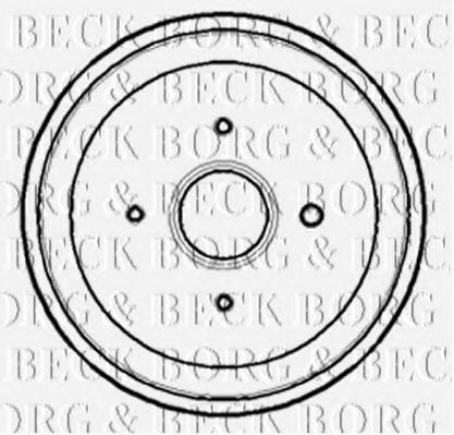 BORG & BECK BBR7169 Тормозной барабан BORG & BECK для RENAULT