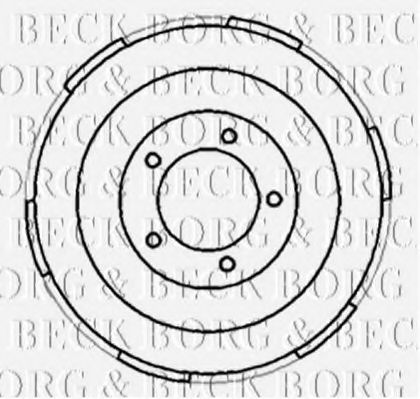 BORG & BECK BBR7185 Тормозной барабан BORG & BECK для FORD