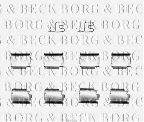 BORG & BECK BBK1201 Скобы тормозных колодок BORG & BECK для DODGE