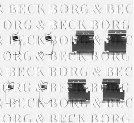 BORG & BECK BBK1204 Скобы тормозных колодок для CITROËN JUMPER VAN