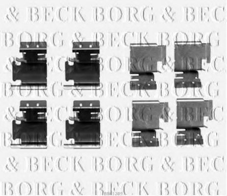 BORG & BECK BBK1209 Скобы тормозных колодок для PEUGEOT BIPPER