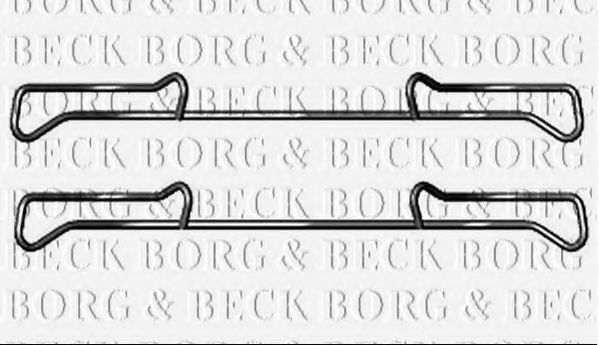 BORG & BECK BBK1219 Скобы тормозных колодок для PEUGEOT 307