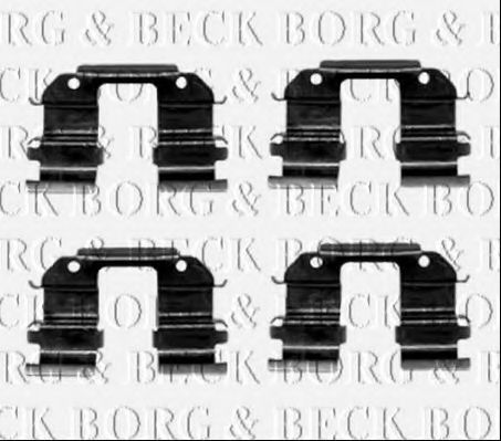 BORG & BECK BBK1233 Скобы тормозных колодок BORG & BECK 