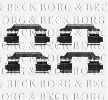 BORG & BECK BBK1240 Скобы тормозных колодок BORG & BECK 