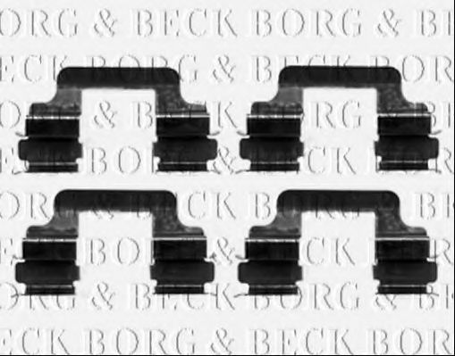 BORG & BECK BBK1241 Скобы тормозных колодок для DACIA