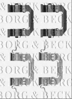 BORG & BECK BBK1244 Скобы тормозных колодок для RENAULT KOLEOS