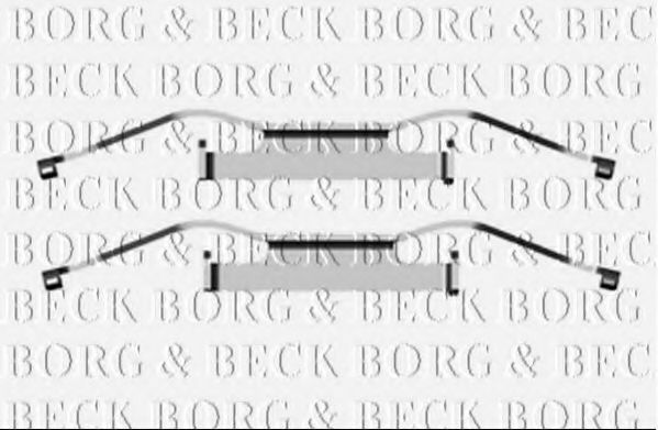 BORG & BECK BBK1280 Скобы тормозных колодок для CHRYSLER