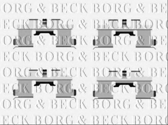 BORG & BECK BBK1372 Скобы тормозных колодок для SUBARU