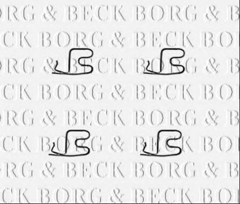 BORG & BECK BBK1391 Скобы тормозных колодок BORG & BECK для SMART