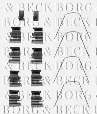 BORG & BECK BBK1432 Скобы тормозных колодок BORG & BECK 