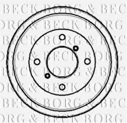 BORG & BECK BBR7027 Тормозной барабан BORG & BECK 