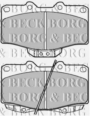 BORG & BECK BBP1136 Тормозные колодки BORG & BECK для TOYOTA