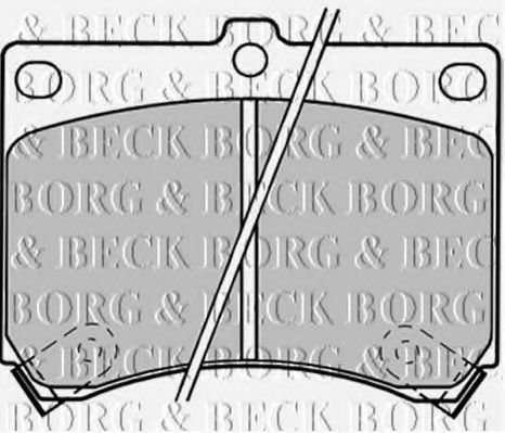 BORG & BECK BBP1208 Тормозные колодки BORG & BECK для MAZDA