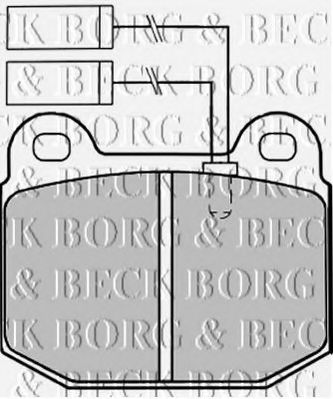 BORG & BECK BBP1254 Тормозные колодки для ALFA ROMEO 75