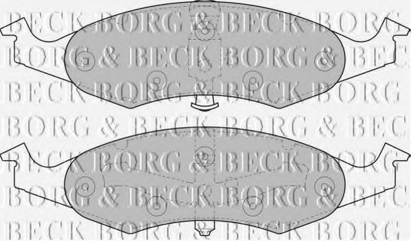 BORG & BECK BBP1368 Тормозные колодки BORG & BECK для CHRYSLER