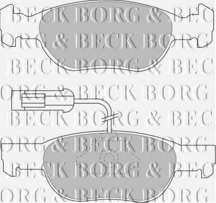 BORG & BECK BBP1418 Тормозные колодки BORG & BECK для ALFA ROMEO