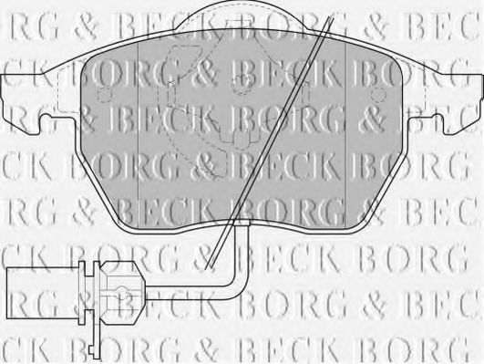 BORG & BECK BBP1447 Тормозные колодки BORG & BECK для AUDI