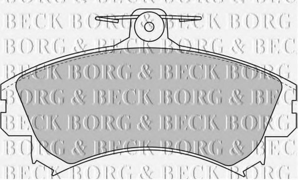 BORG & BECK BBP1458 Тормозные колодки BORG & BECK для MITSUBISHI