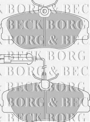 BORG & BECK BBP1567 Тормозные колодки BORG & BECK для ALFA ROMEO