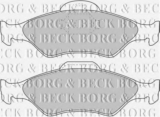 BORG & BECK BBP1616 Тормозные колодки BORG & BECK для MAZDA