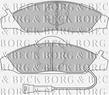 BORG & BECK BBP1633 Тормозные колодки BORG & BECK для DAEWOO