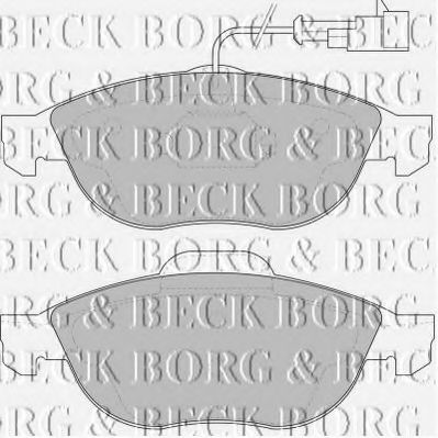 BORG & BECK BBP1635 Тормозные колодки BORG & BECK для LANCIA