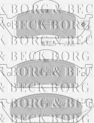 BORG & BECK BBP1640 Тормозные колодки BORG & BECK для MERCEDES-BENZ
