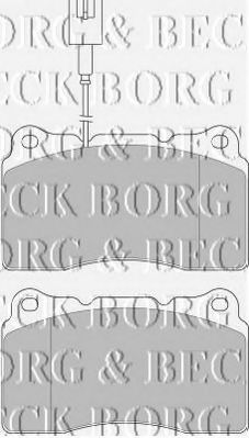 BORG & BECK BBP1655 Тормозные колодки BORG & BECK для ALFA ROMEO