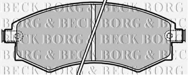 BORG & BECK BBP1658 Тормозные колодки BORG & BECK для KIA