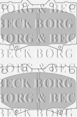 BORG & BECK BBP1682 Тормозные колодки BORG & BECK для TOYOTA