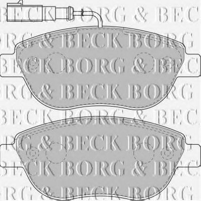 BORG & BECK BBP1717 Тормозные колодки BORG & BECK для FIAT