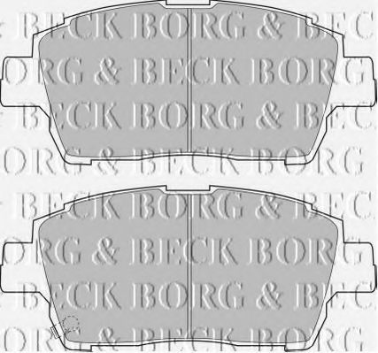 BORG & BECK BBP1728 Тормозные колодки BORG & BECK для TOYOTA