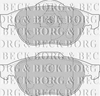 BORG & BECK BBP1764 Тормозные колодки BORG & BECK для RENAULT