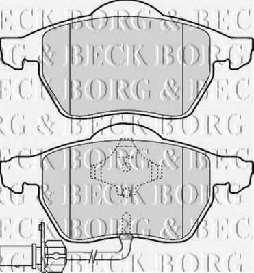 BORG & BECK BBP1766 Тормозные колодки BORG & BECK для AUDI