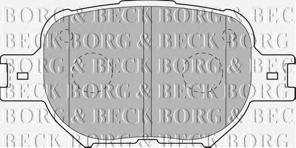 BORG & BECK BBP1767 Тормозные колодки BORG & BECK для TOYOTA