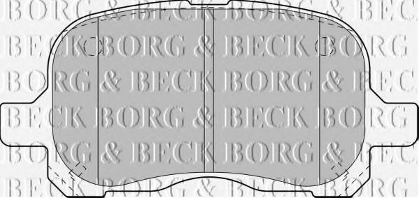 BORG & BECK BBP1771 Тормозные колодки BORG & BECK для TOYOTA