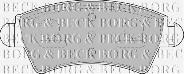 BORG & BECK BBP1805 Тормозные колодки BORG & BECK для PEUGEOT