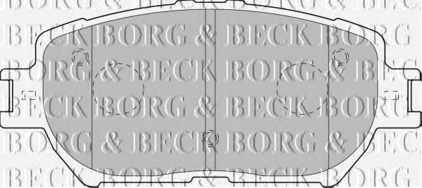 BORG & BECK BBP1833 Тормозные колодки BORG & BECK для TOYOTA