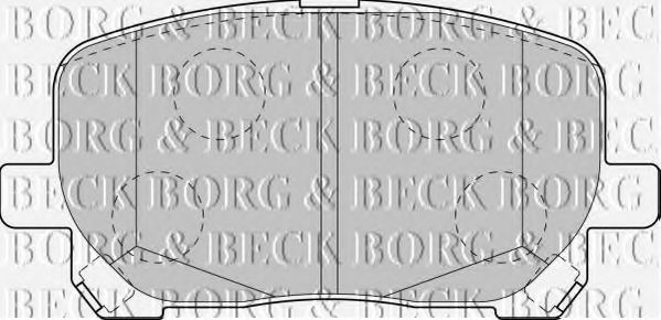 BORG & BECK BBP1837 Тормозные колодки BORG & BECK для TOYOTA