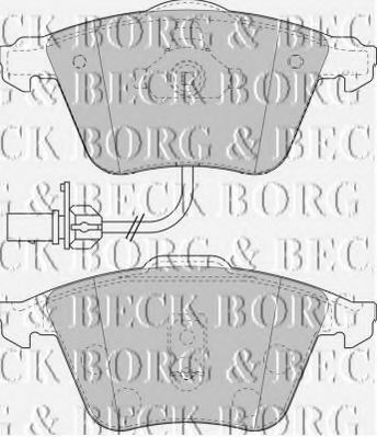 BORG & BECK BBP1841 Тормозные колодки BORG & BECK для AUDI