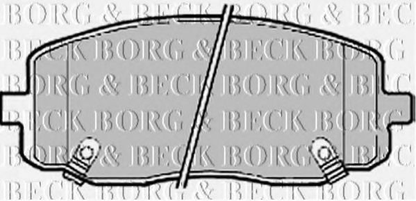 BORG & BECK BBP1910 Тормозные колодки BORG & BECK для HYUNDAI I10