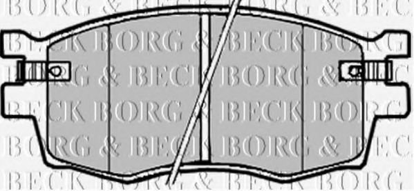 BORG & BECK BBP1923 Тормозные колодки BORG & BECK для KIA