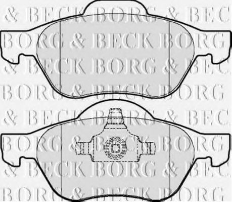 BORG & BECK BBP2015 Тормозные колодки BORG & BECK для RENAULT