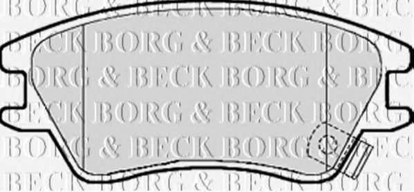 BORG & BECK BBP2102 Тормозные колодки для HYUNDAI AMICA