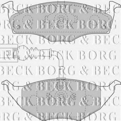 BORG & BECK BBP2129 Тормозные колодки BORG & BECK для AUDI