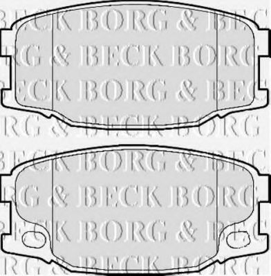 BORG & BECK BBP2158 Тормозные колодки BORG & BECK для MITSUBISHI
