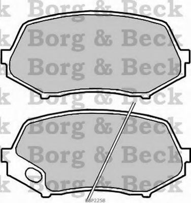 BORG & BECK BBP2258 Тормозные колодки BORG & BECK для MITSUBISHI
