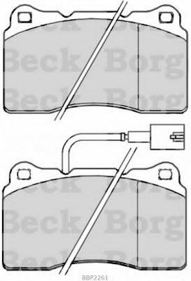 BORG & BECK BBP2261 Тормозные колодки BORG & BECK для LANCIA